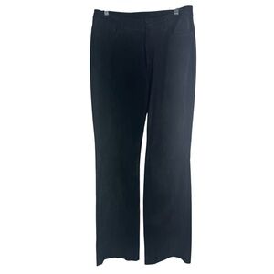 Vintage Black Leather Pants 100% Pig Suede High Waist Bootcut Flare Western 10